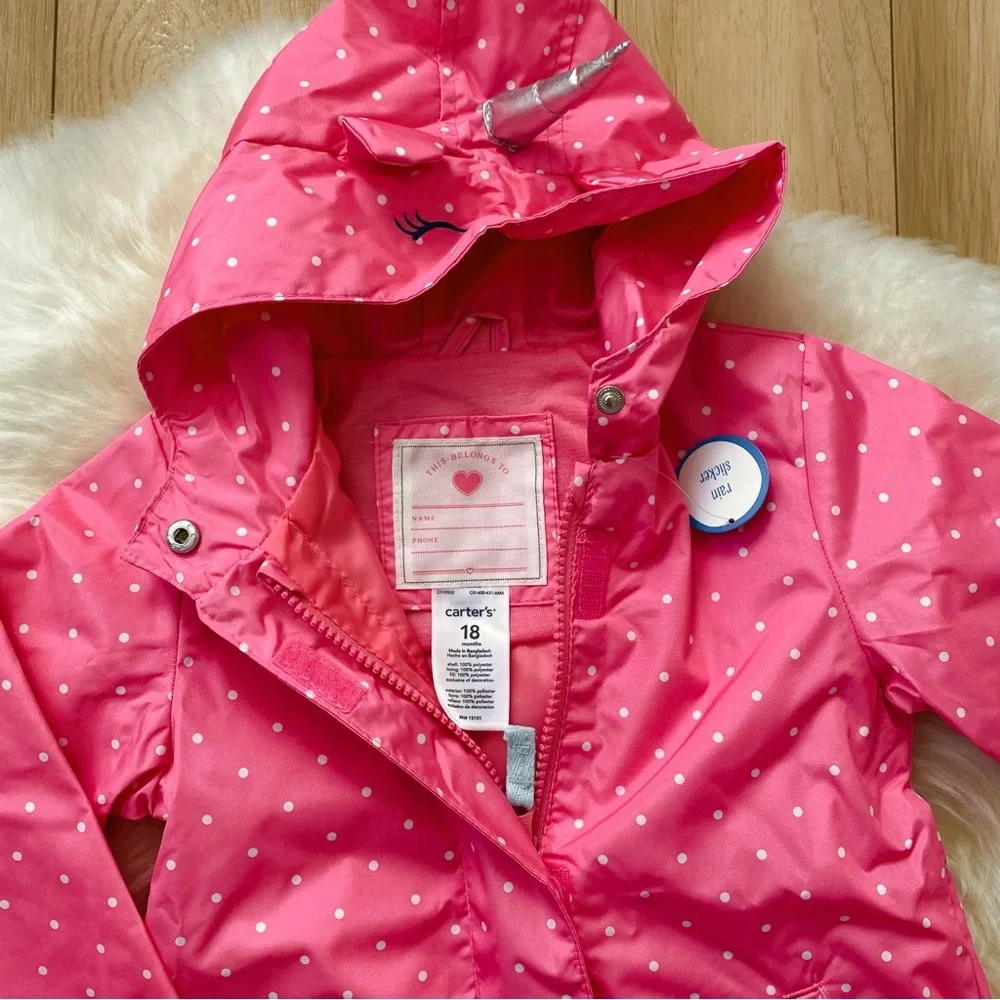 Carter’s windbreaker, rain coat - size 18M